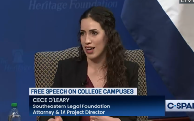SLF’s Cece O’Leary joins Heritage Foundation panel on campus speech